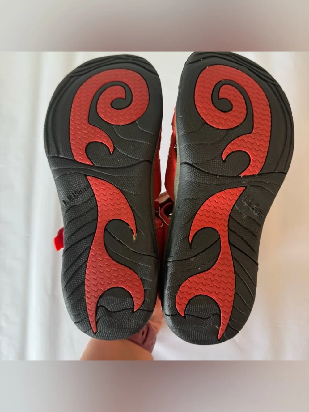 L.L. BEAN Size 5 Big Boys Red Summer Sandals